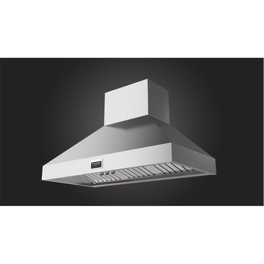 Fulgor Milano - 48'' 600 Series Professional Chimney Hood - Stainless Steel