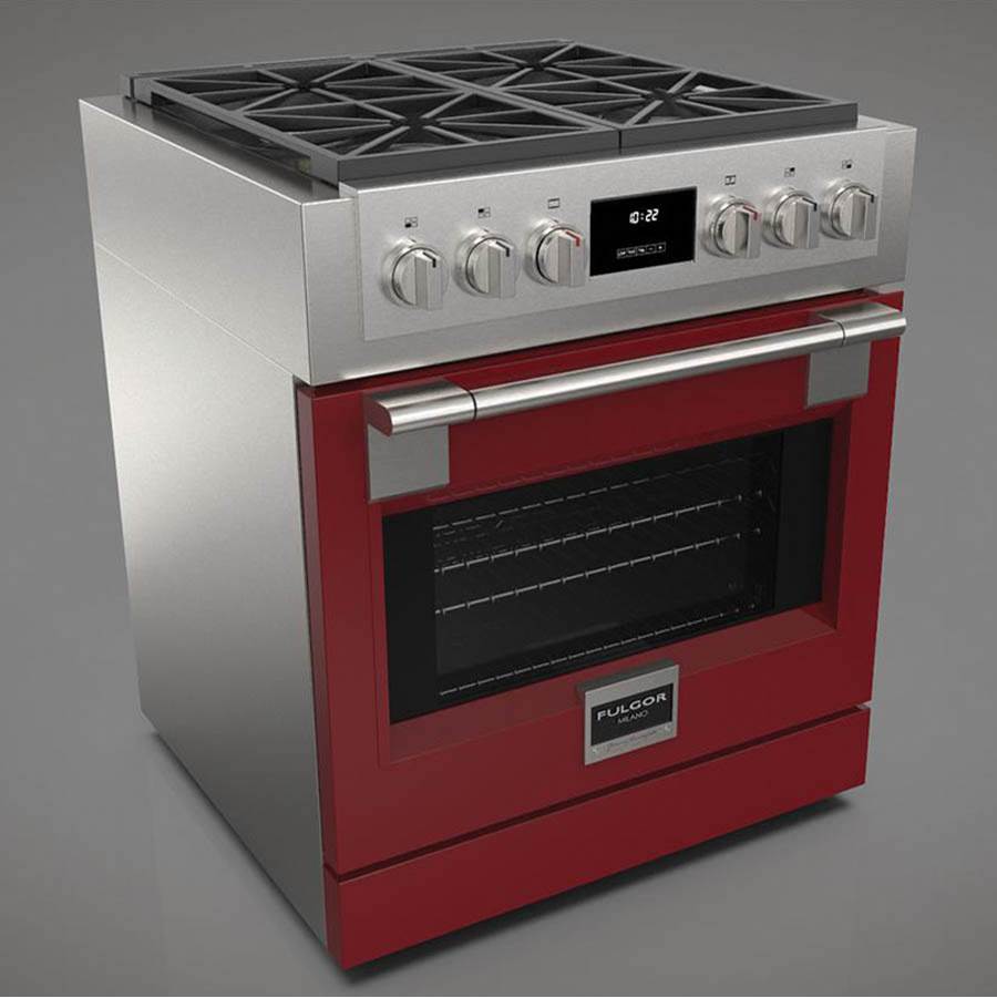 Fulgor Milano - 30'' Pro Range Door Color Kit - Red - Red