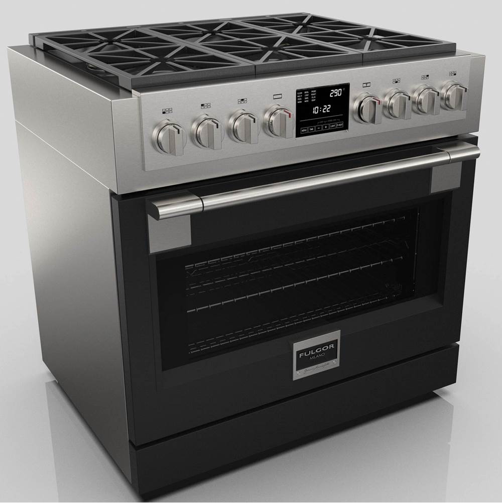 Fulgor Milano - 36'' Pro Range Door Color Kit - Matte Black - Matte Black