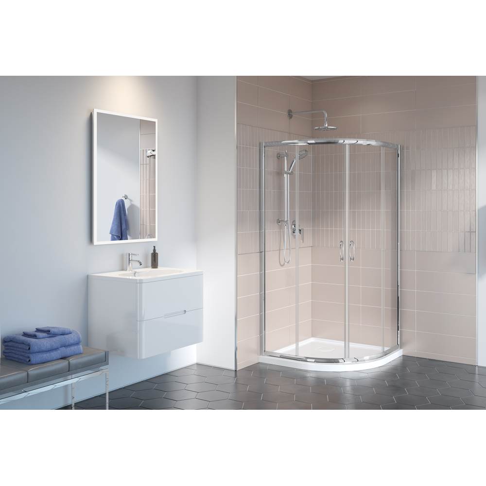 Fleurco - CAPRI ROUND 4 40''/CHR/CLR - Chrome