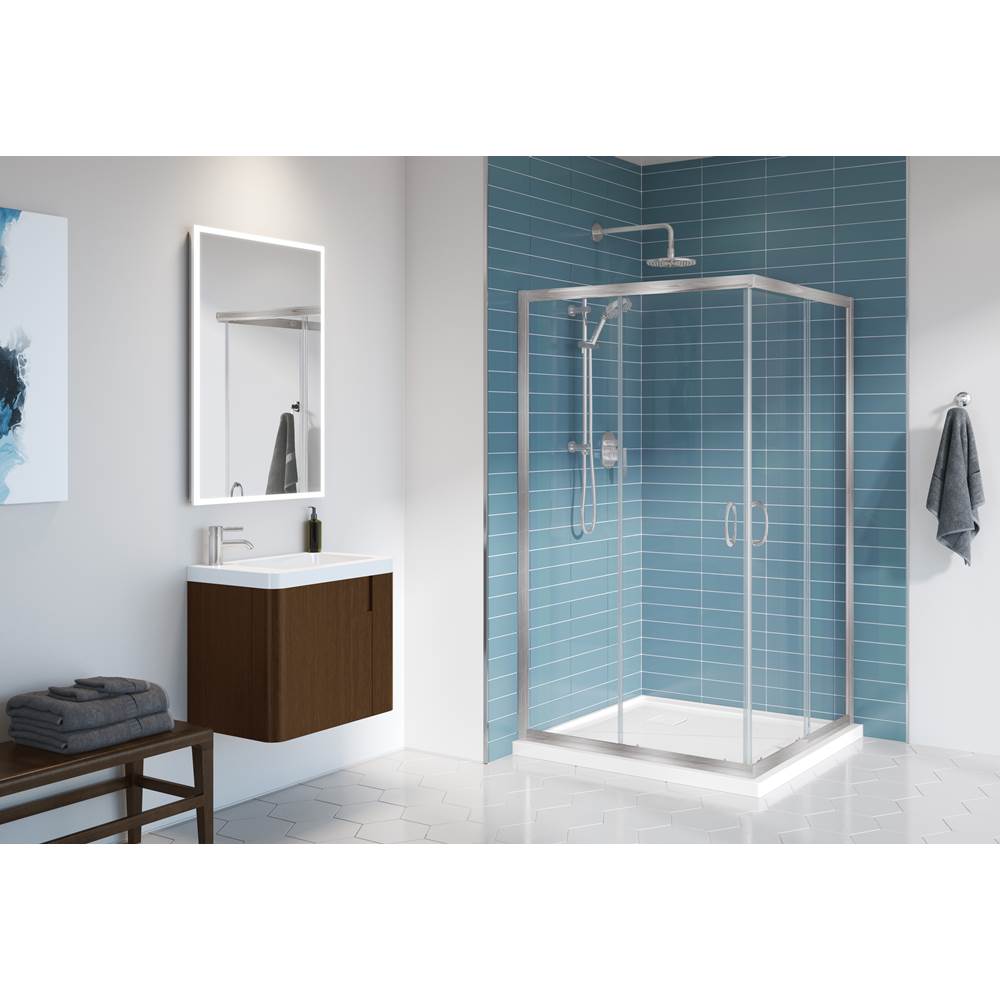 Fleurco - CAPRI SQUARE 36/BR NK/CLR - Brushed Nickel
