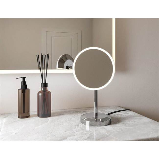 Fleurco - VIZO MAKEUP MIRROR/FREE STANDING/8''/RD FRAME&MIRROR/BLACK - Black