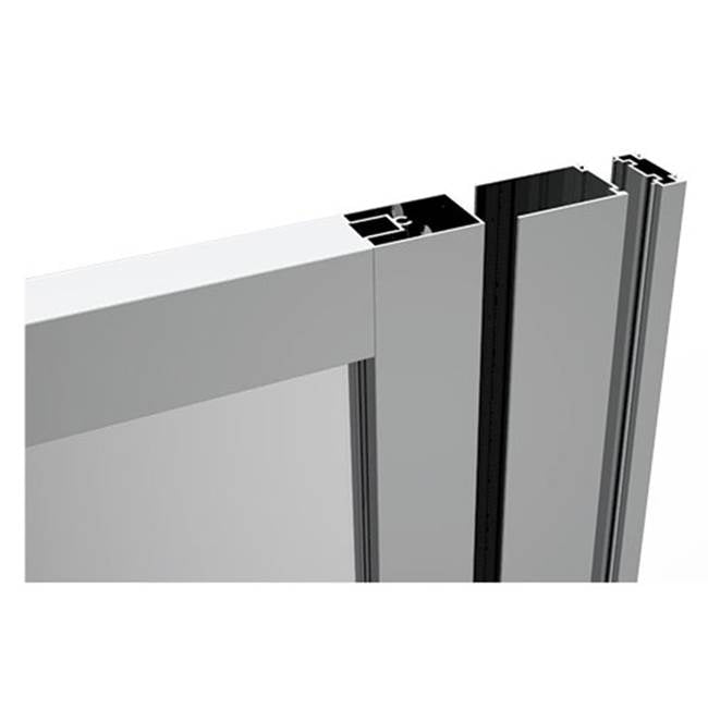 Fleurco - ELERA SPACER - 3/8'' - 2 EXTRUSIONS Plus 2 CAPS /MATTE BLACK - Matte Black