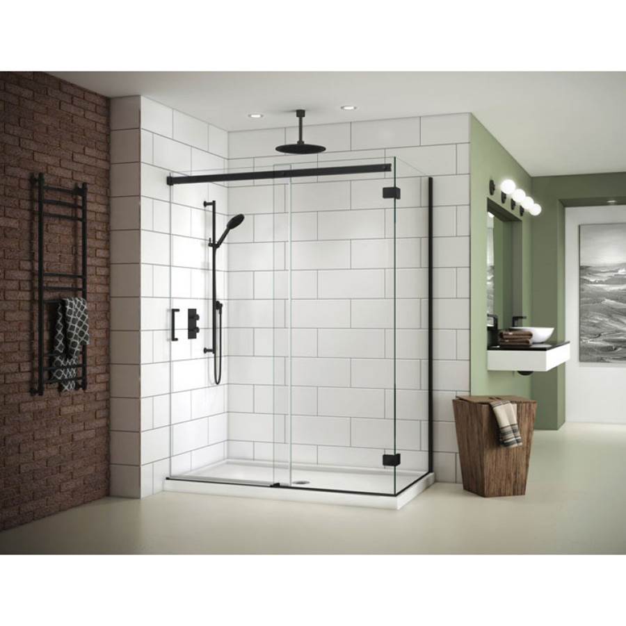 Fleurco - APOLLO 2-SIDED CW/48x36/L INL x R RET/MATTE BLACK/SEKUR+ - Matte Black
