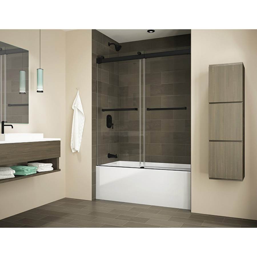 Fleurco - GEMINI 6MM TUB 60''W/MATTE BLACK/SEKUR+ - Matte Black