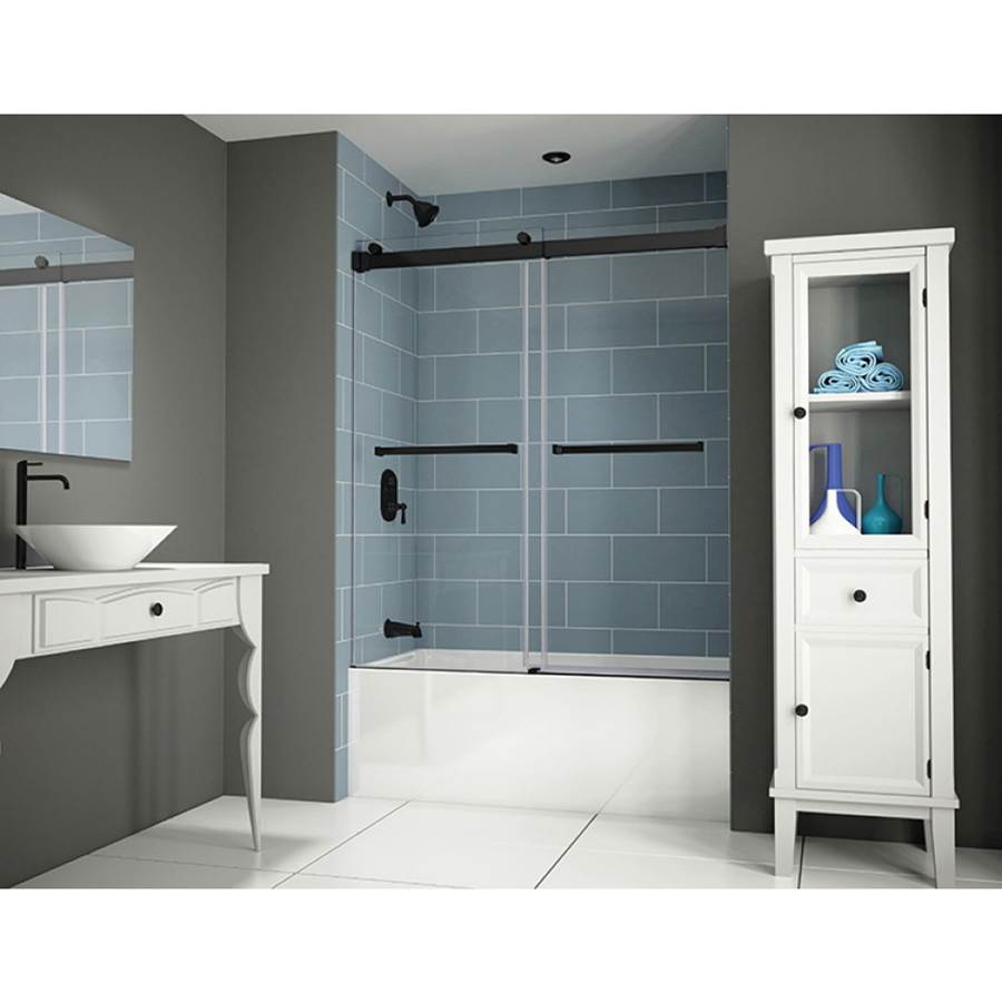 Fleurco - GEMINI PLUS TUB 65''/MATTE BLACK/10MM/SEKUR+ - Matte Black
