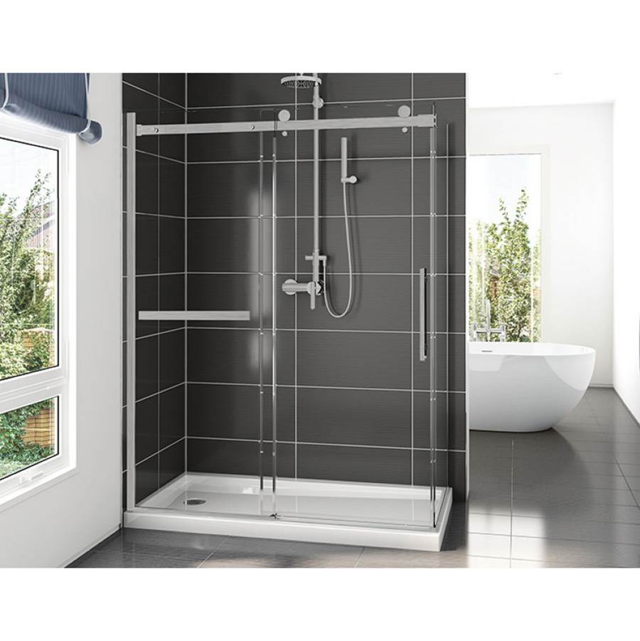 Fleurco - NOVARA PLUS 2 SIDED/48Rx32R/BRUSHED NICKEL/TOWEL BAR/SEKUR+ - Brushed Nickel