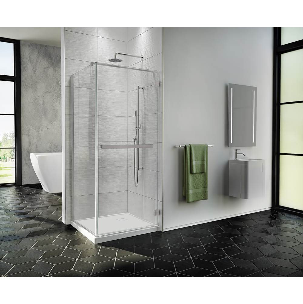 Fleurco - PURA CUBE 6MM/3636/BRUSHED NICKEL/CLEAR - Brushed Nickel