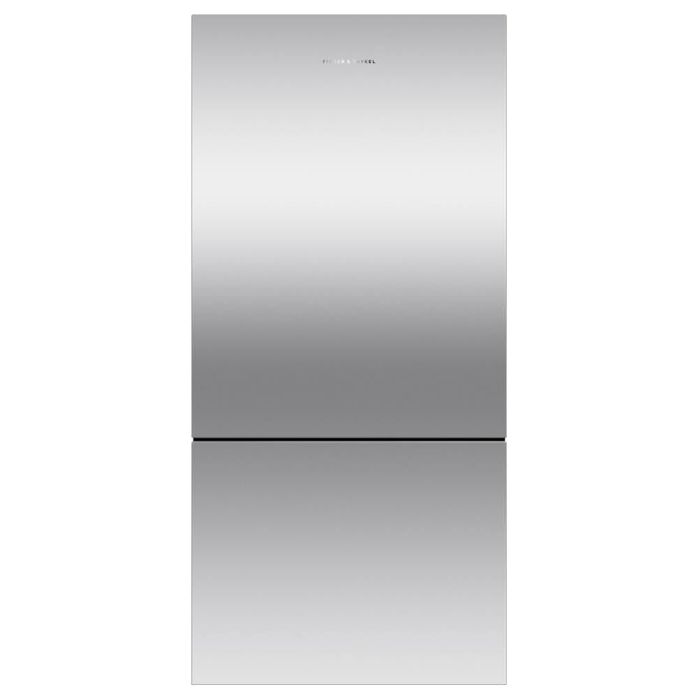 Fisher & Paykel - 32'' Bottom Mount Refrigerator Freezer, Stainless Steel, 17.5 cu ft, Non Ice & Water, Counter Depth, Left Hinge, Recessed Handles - Stainless Steel