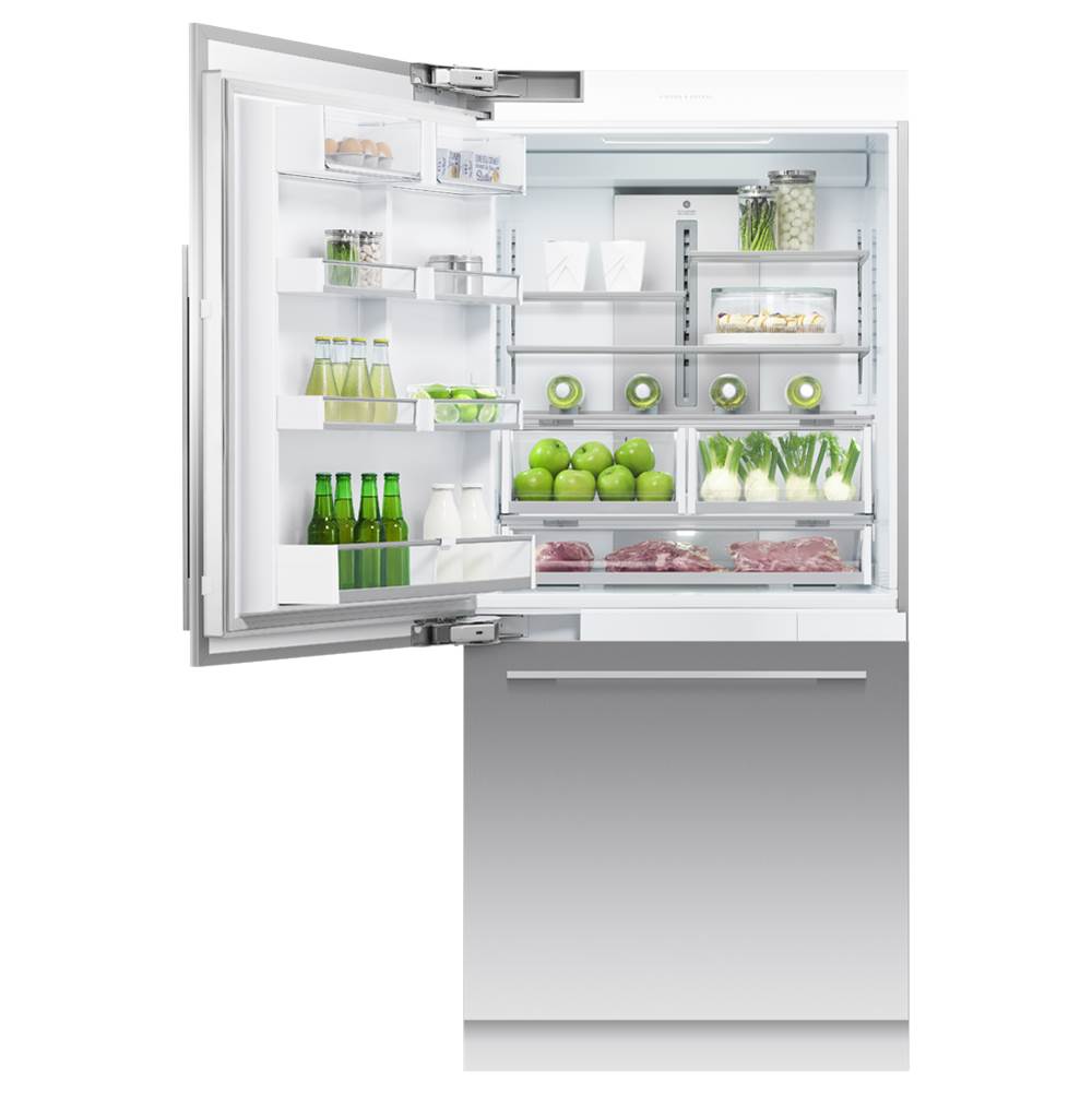 36'' Bottom Mount Refrigerator Freezer, 80'' H, 16.8 cu ft, Panel Ready, Ice Only, Left Hinge