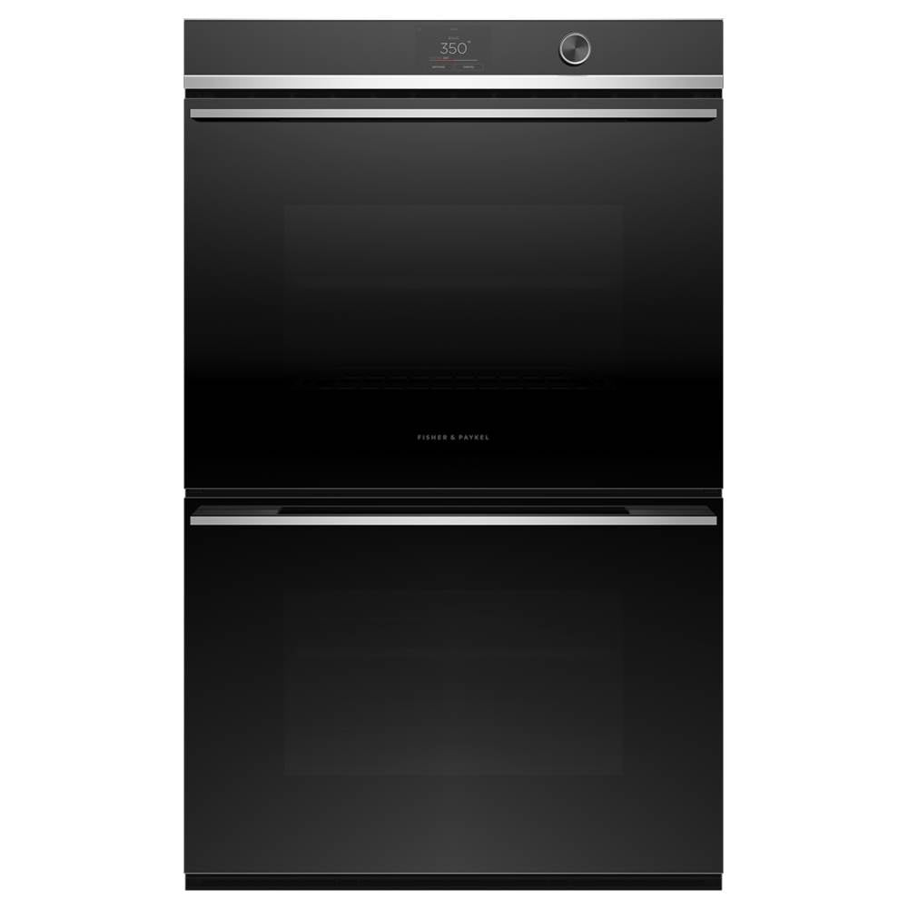 Fisher & Paykel - 30'' Double Oven, 17 Function, Touch Screen with Dial, Self-cleaning - New Contemporary Styling - Stainless Steel