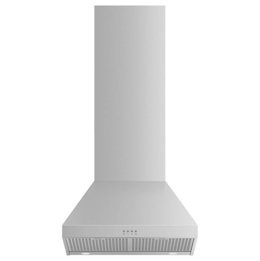 24'' Pyramid Chimney Wall Hood, 600 CFM, Stainless Steel