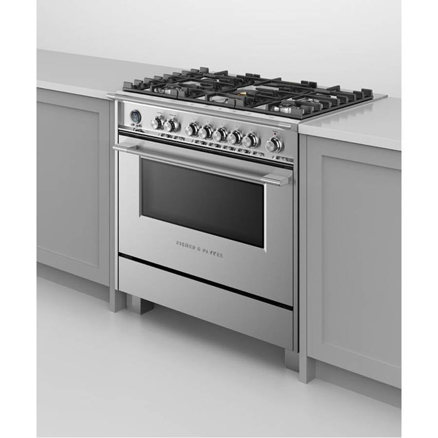 36'' Range, 5 Burners, Stainless Steel