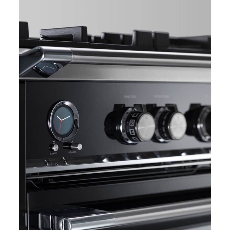 36'' Range, 5 Burners, Self-cleaning, Black