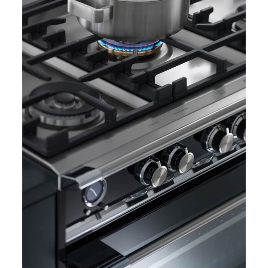 36'' Range, 5 Burners, Self-cleaning, Black