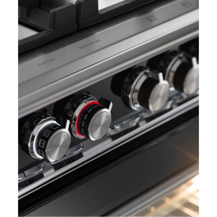 36'' Range, 5 Burners, Self-cleaning, Black