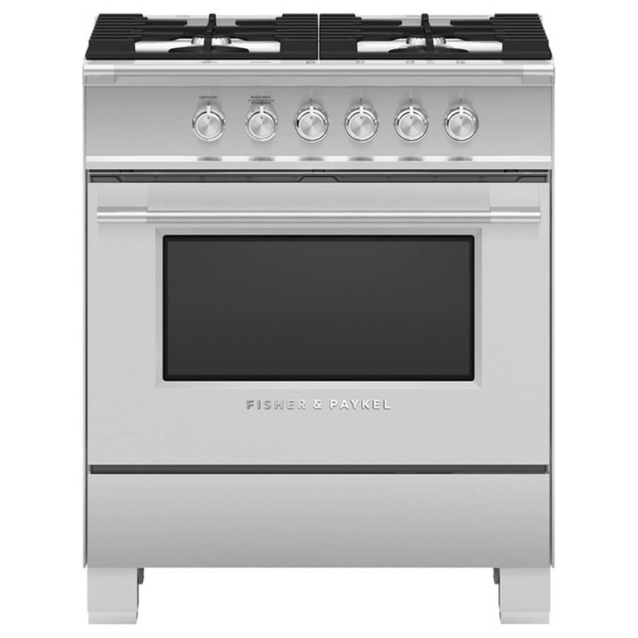 Fisher & Paykel - 30'' Range, 4 Burners, Stainless Steel
