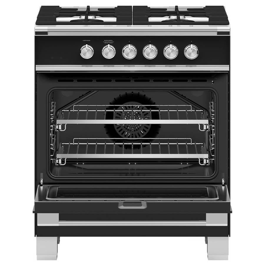 30'' Range, 4 Burners, Black
