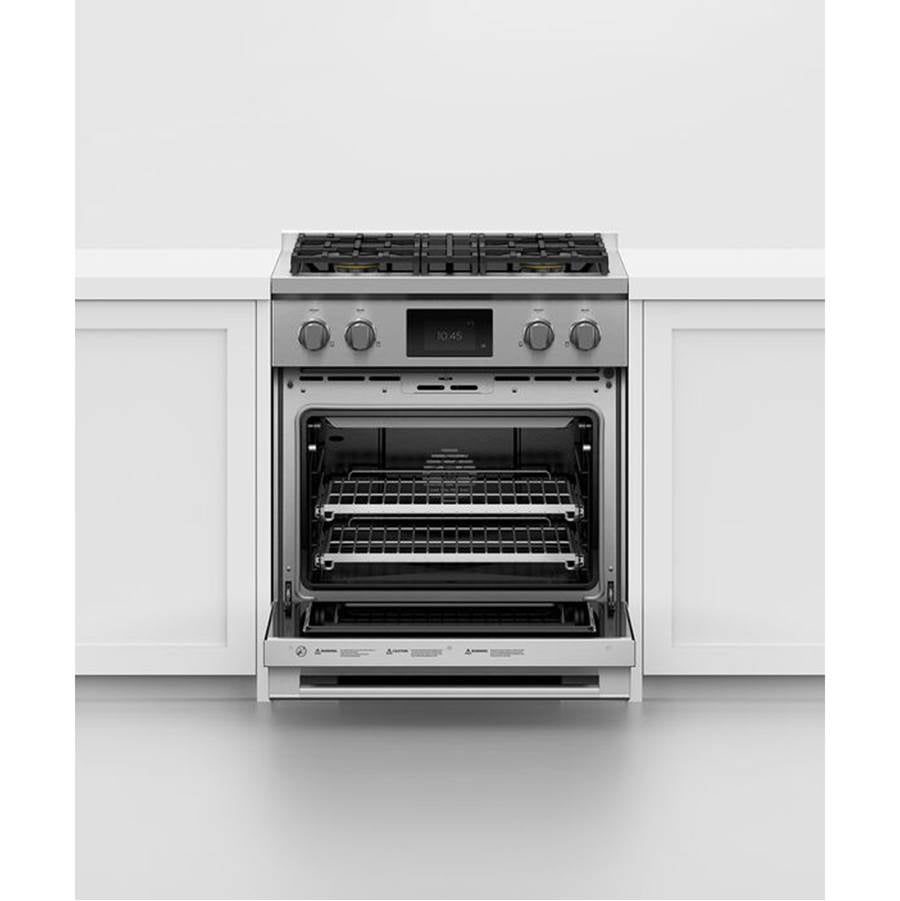 30' Range, 4 Burners, Self-cleaning, Natural Gas