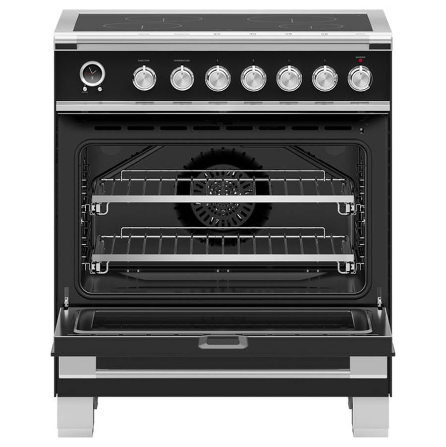 30'' Range, 4 Zones, Self-cleaning, Black