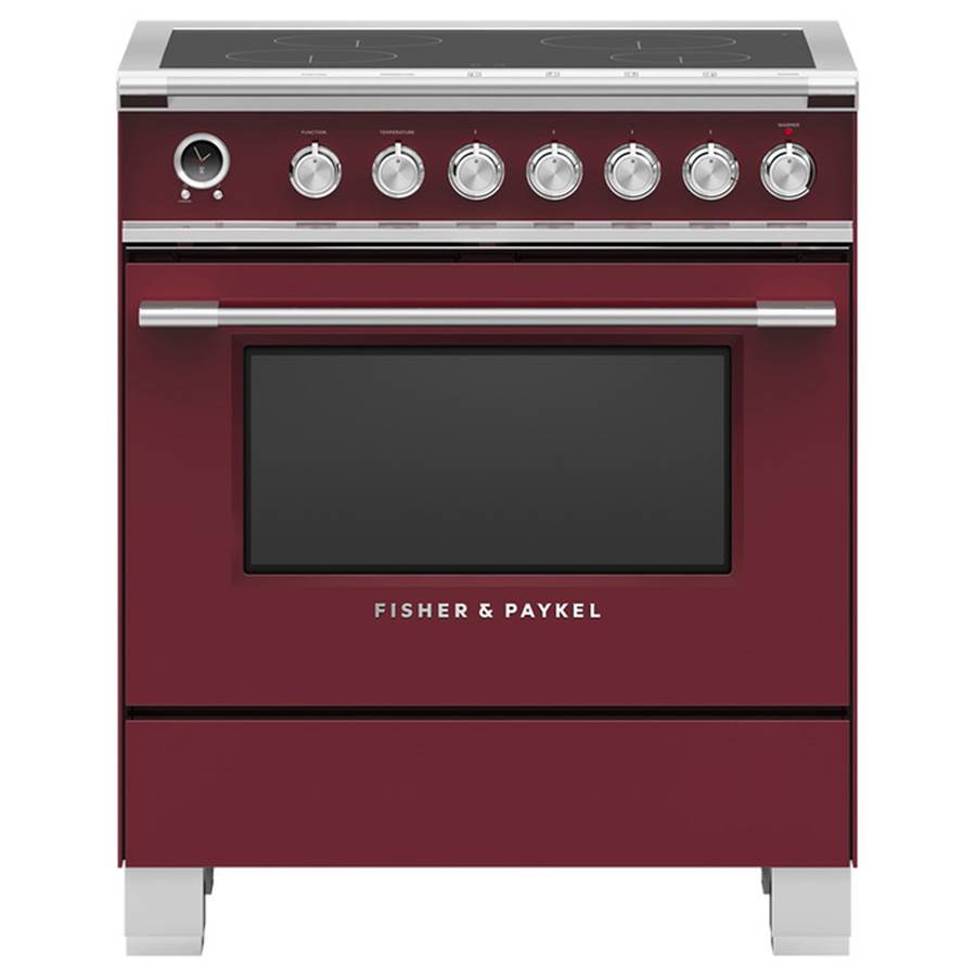 Fisher & Paykel - 30'' Range, 4 Zones, Self-cleaning, Red - Red