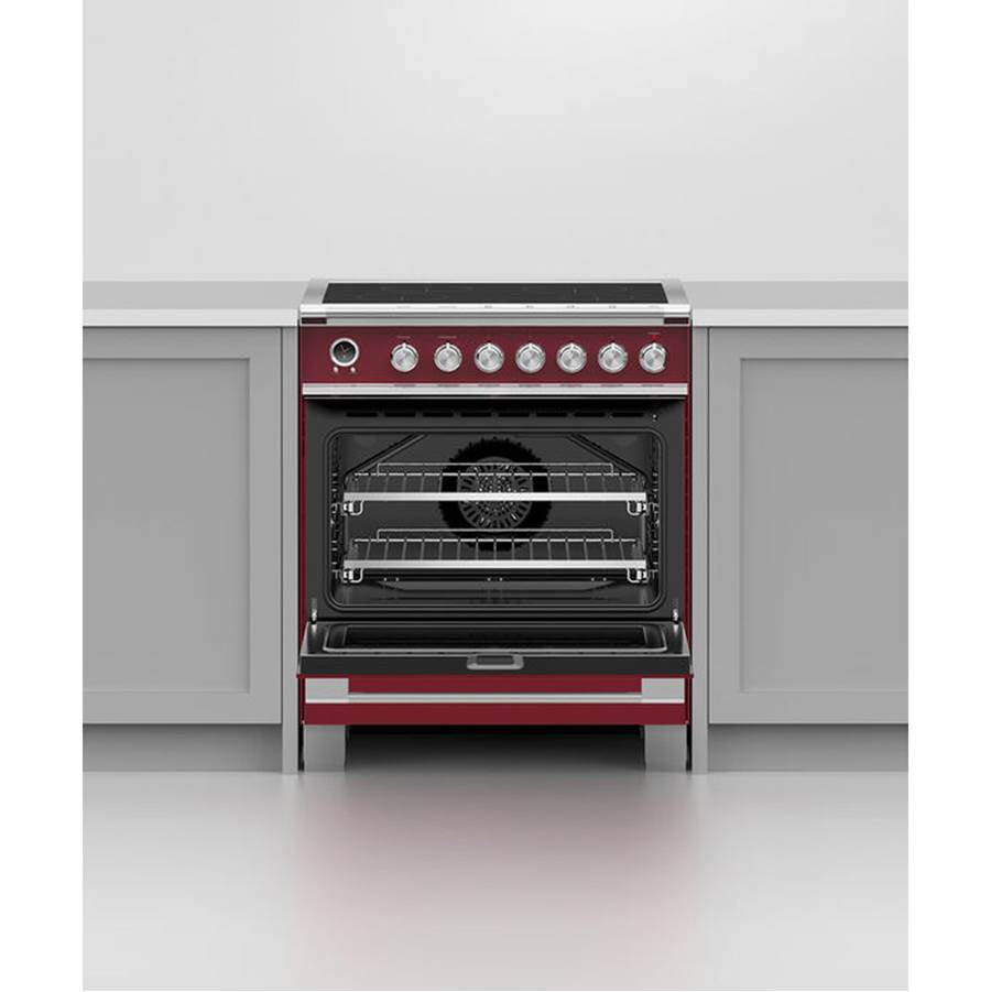 30'' Range, 4 Zones, Self-cleaning, Red