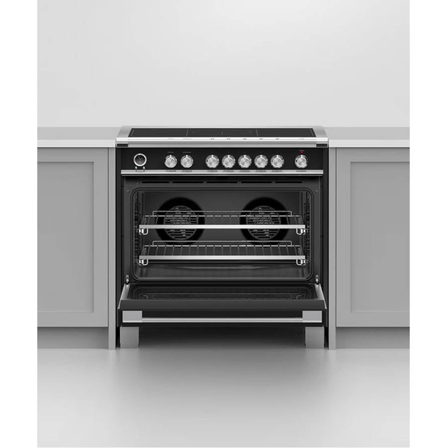 36'' Range, 5 Zones with SmartZone, Self-cleaning, Black