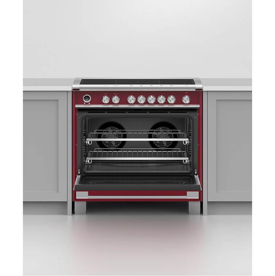 36'' Range, 5 Zones with SmartZone, Self-cleaning, Red