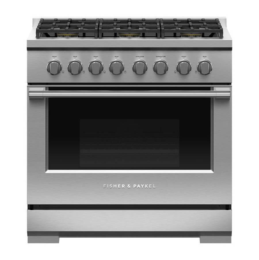 Fisher & Paykel - 36'' Range, 6 Burners, Natural Gas