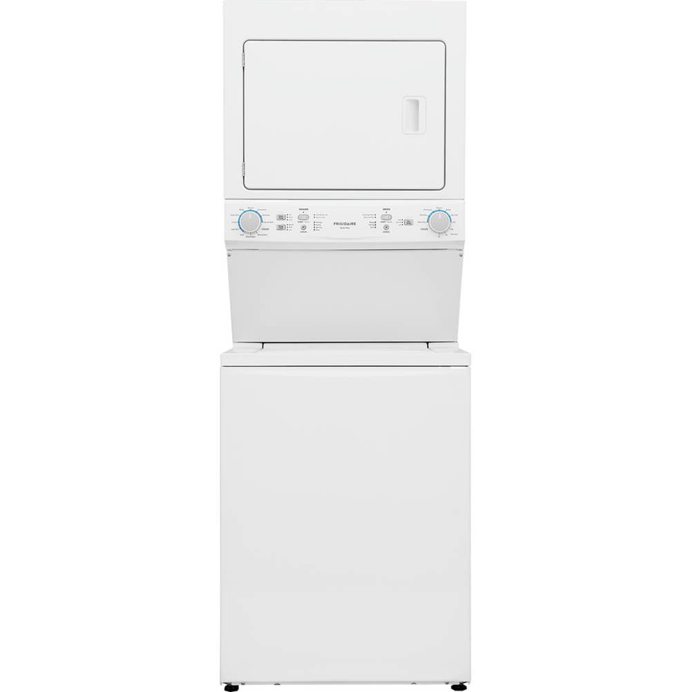 Frigidaire - Electric Long Vent Stacked Laundry Center - 3.9 Cu. Ft Washer and 5.5 Cu. Ft. Dryer
