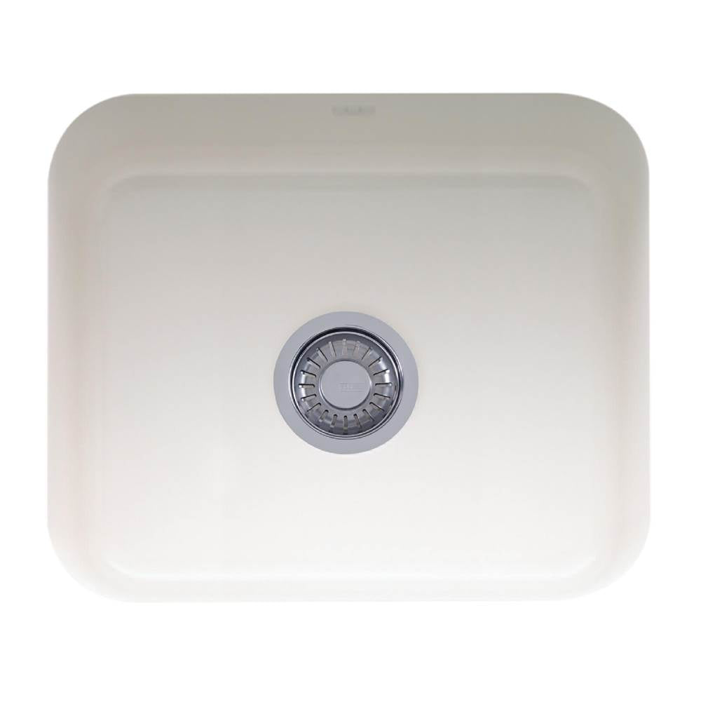 Franke - Cisterna 21.62-in. x 17.38-in. White Undermount Single Bowl Fireclay Kitchen Sink, CCK110-19WH - White
