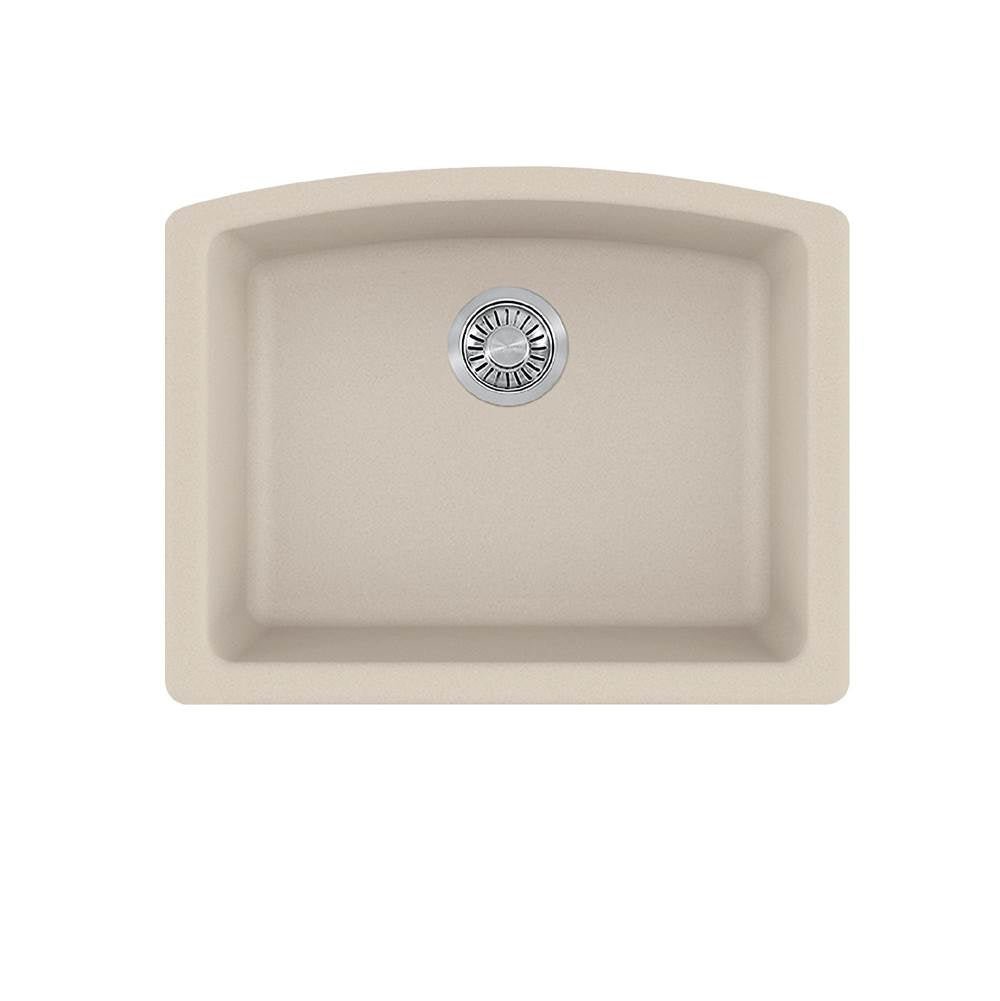 Franke - Ellipse 25.0-in. x 19.6-in. Granite Undermount Single Bowl Kitchen Sink in Champagne - Champagne