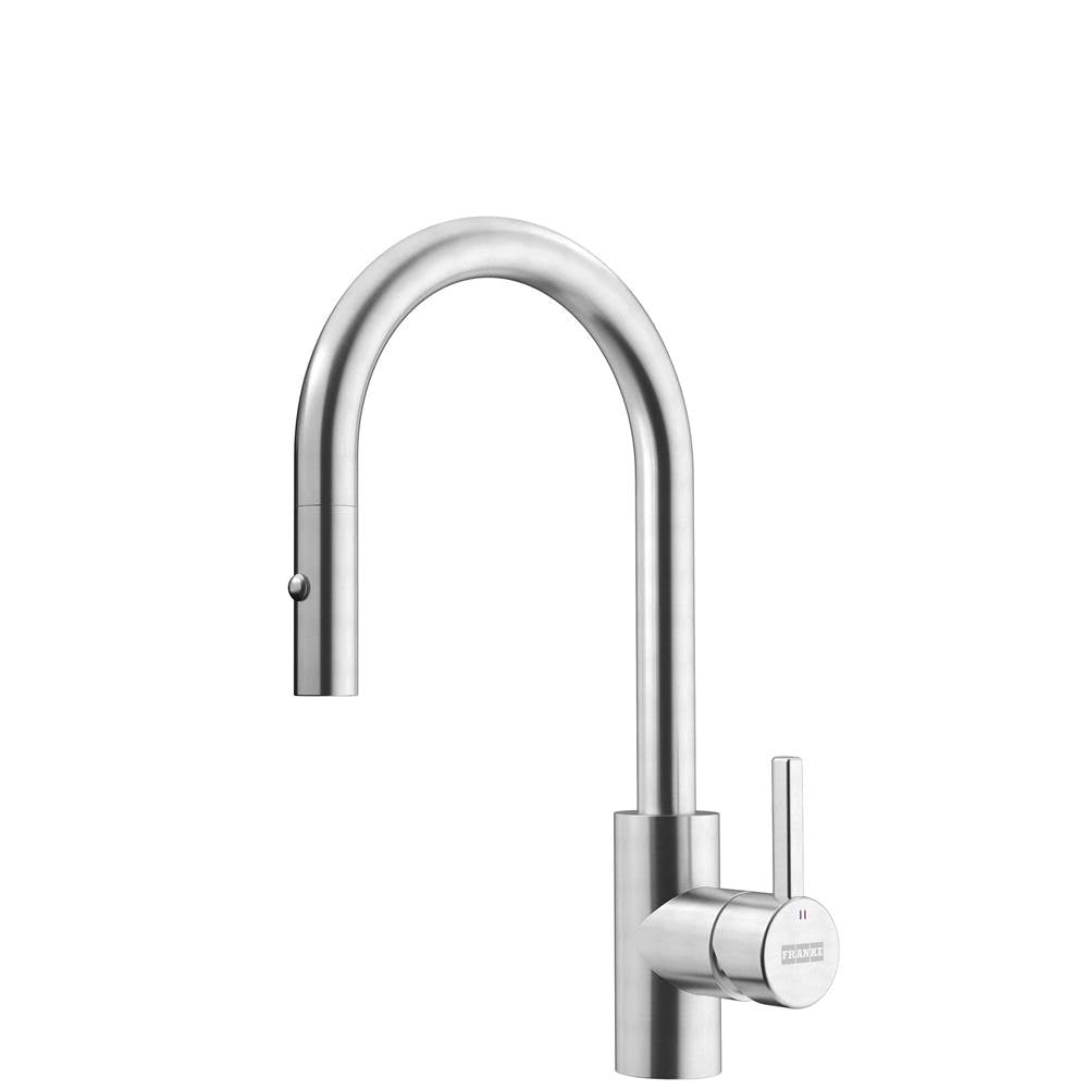 Franke - Eos Neo 14-in Single Handle Pull-Down Prep Kitchen Faucet in Stainless Steel, EOS-PR-304 - Stainless Steel