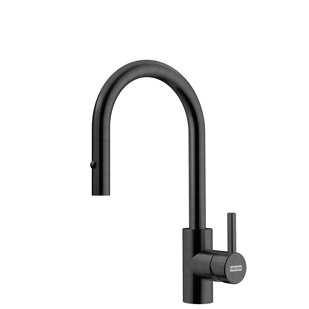 Franke - Eos Neo 14-in Single Handle Pull-Down Prep Kitchen Faucet in Industrial Black, EOS-PR-IBK - Industrial Black