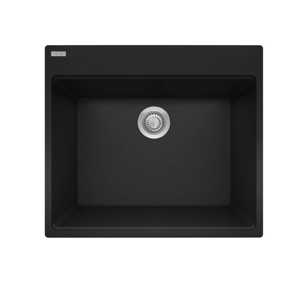 Franke - Maris Dm Grn Matte Black Sgl - Laundry With Strainer Basket - Matte Black