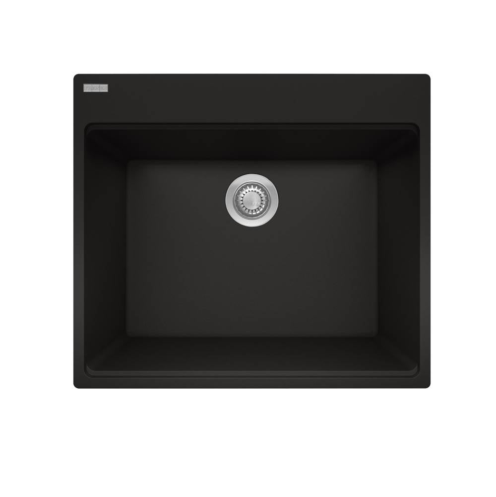 Franke - Maris Dm Grn Onyx Sgl - Laundry With Strainer Basket - Onyx