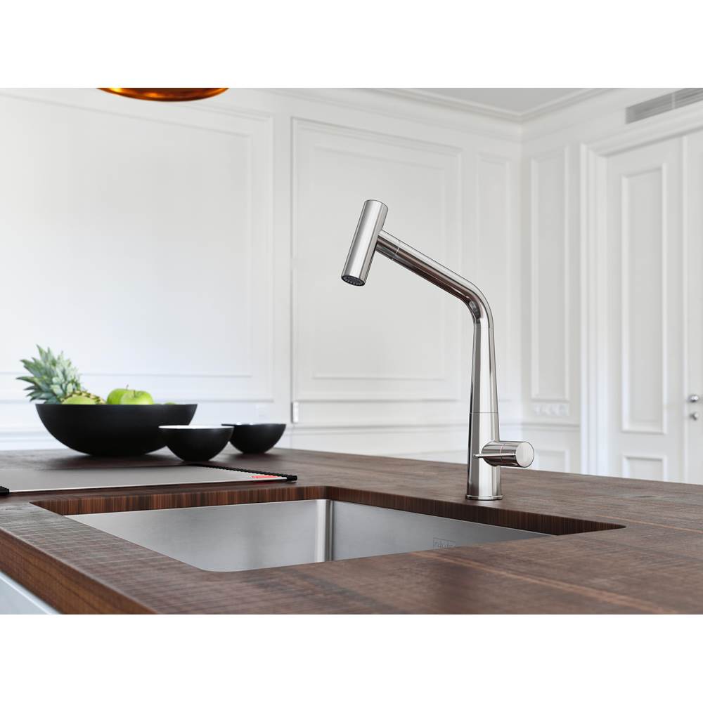 Icon 14-in Single Handle Pull-Out Kitchen Faucet in Polished Chrome, ICN-PO-CHR