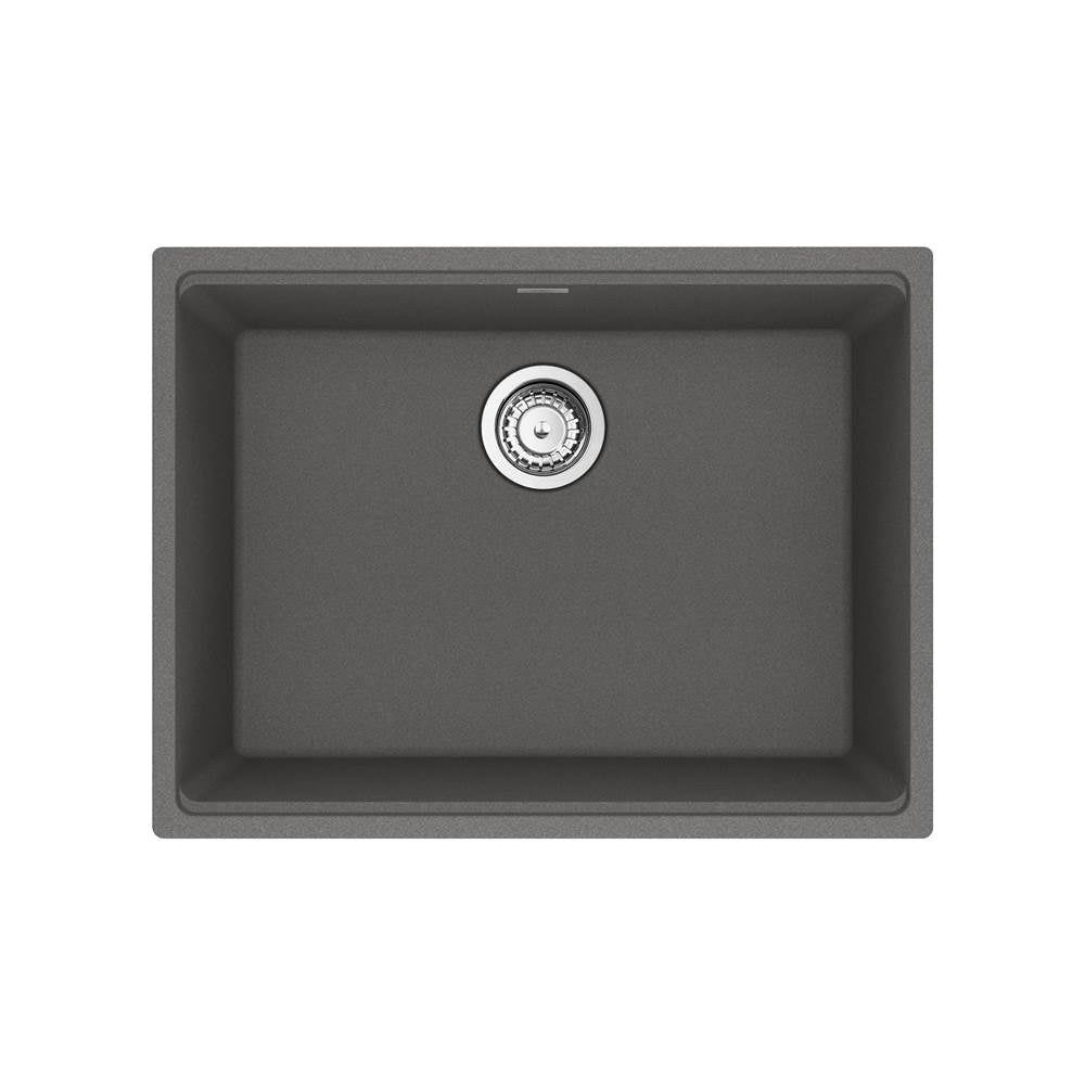Franke - Maris Undermount 25-in x 18.94-in Granite Single Bowl Kitchen Sink in Stone Grey - Stone Grey