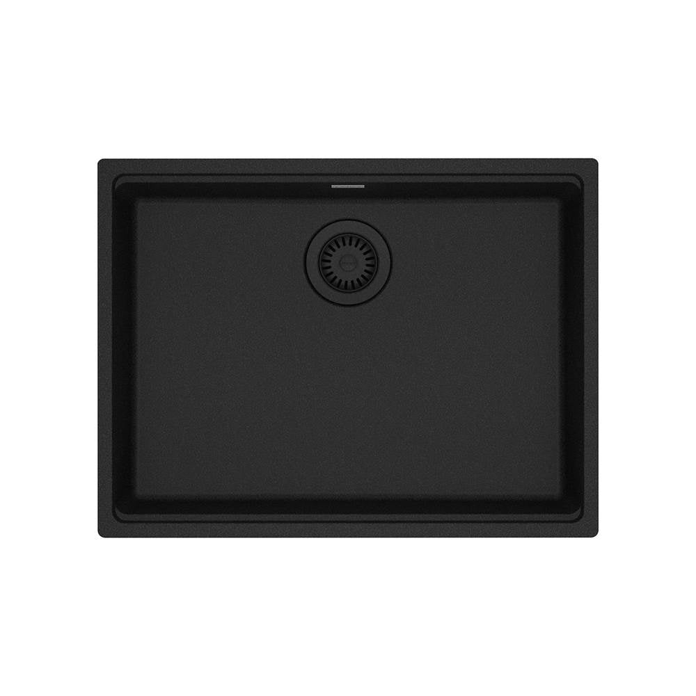 Franke - Maris Undermount 25-in x 18.94-in Granite ADA Single Bowl Sink in Onyx - Onyx