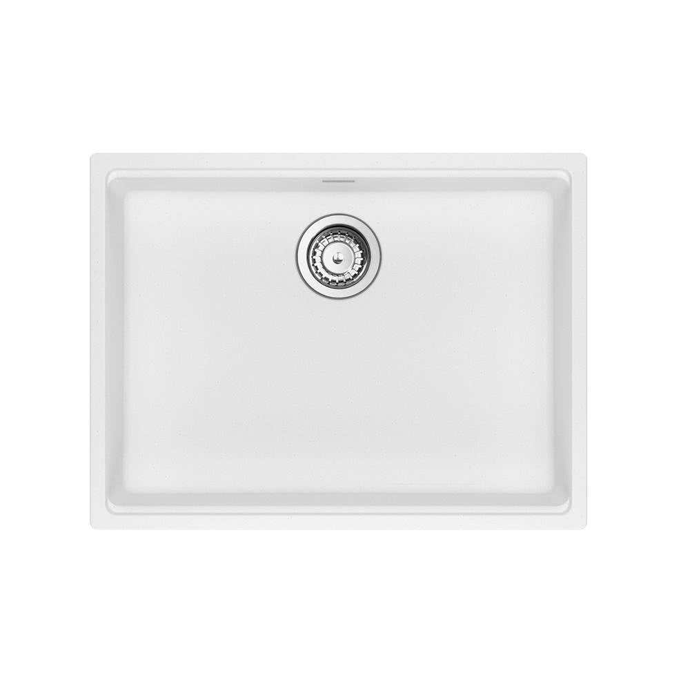 Franke - Maris Undermount 25-in x 18.94-in Granite ADA Single Bowl Sink in Polar White - Polar White