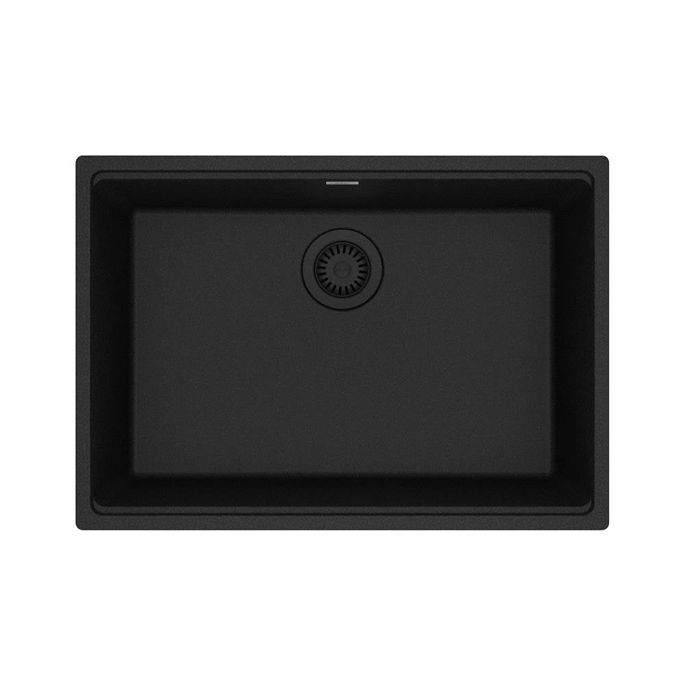 Franke - Maris Undermount 27-in x 19-in Granite Single Bowl Kitchen Sink in Onyx - Onyx