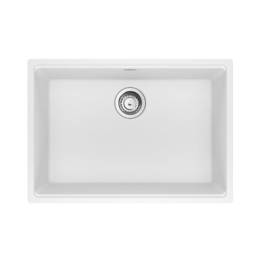 Franke - Maris Undermount 27-in x 19-in Granite Single Bowl Kitchen Sink in Polar White - Polar White