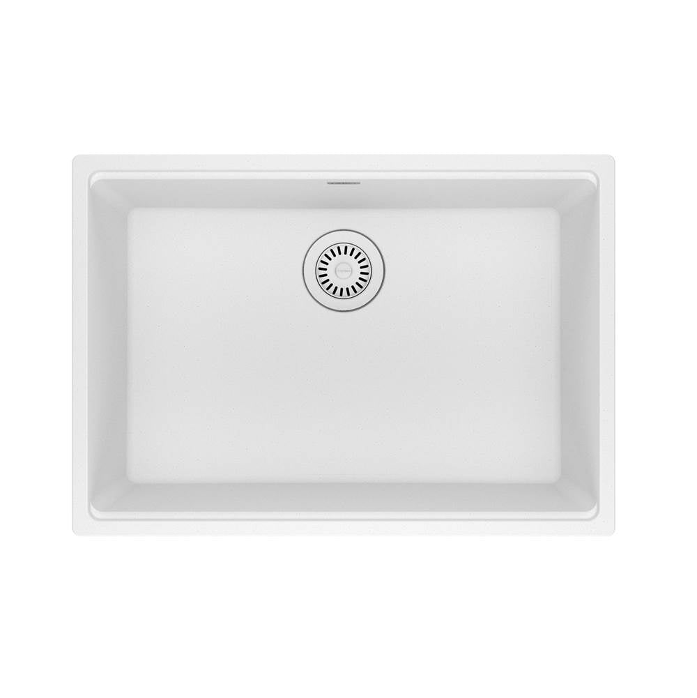 Franke - Maris Undermount 27-in x 19-in Granite Single Bowl Kitchen Sink in Polar White - Polar White