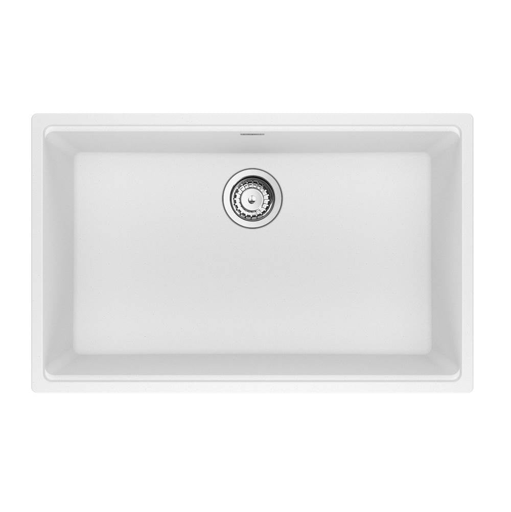 Franke - Maris Undermount 33-in x 22-in Granite Single Bowl Kitchen Sink in Polar White - Polar White