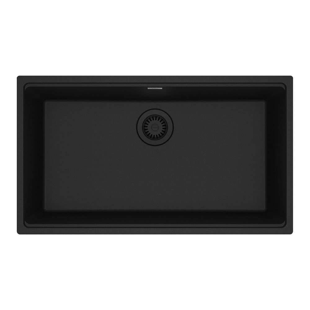 Franke - Maris Undermount 31-in x 17.81-in Granite Single Bowl Kitchen Sink in Matte Black - Matte Black