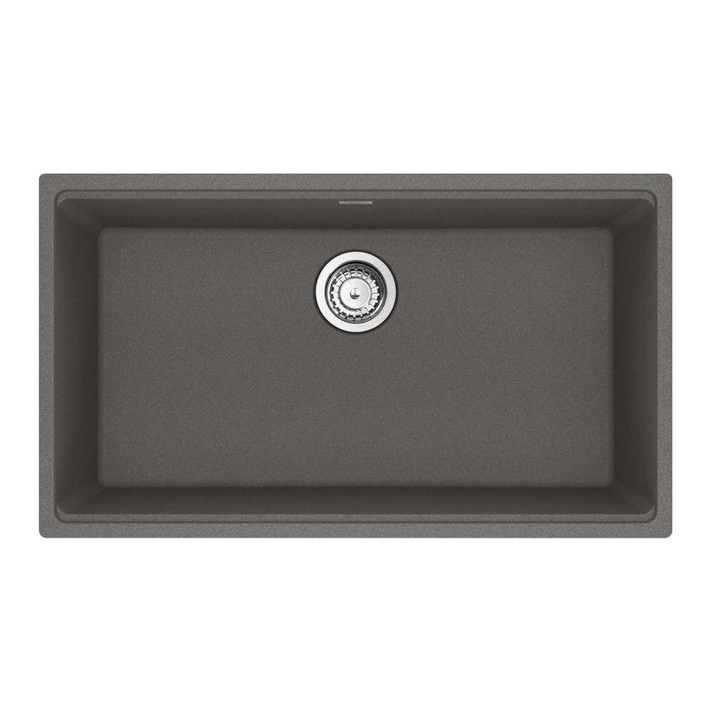 Franke - Maris Undermount 31-in x 17.81-in Granite Single Bowl Kitchen Sink in Stone Grey - Stone Grey