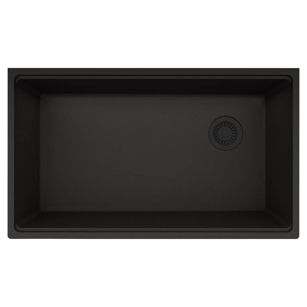 Franke - Maris Undermount 33-in x 19.31-in Granite Single Bowl Kitchen Sink in Onyx - Onyx