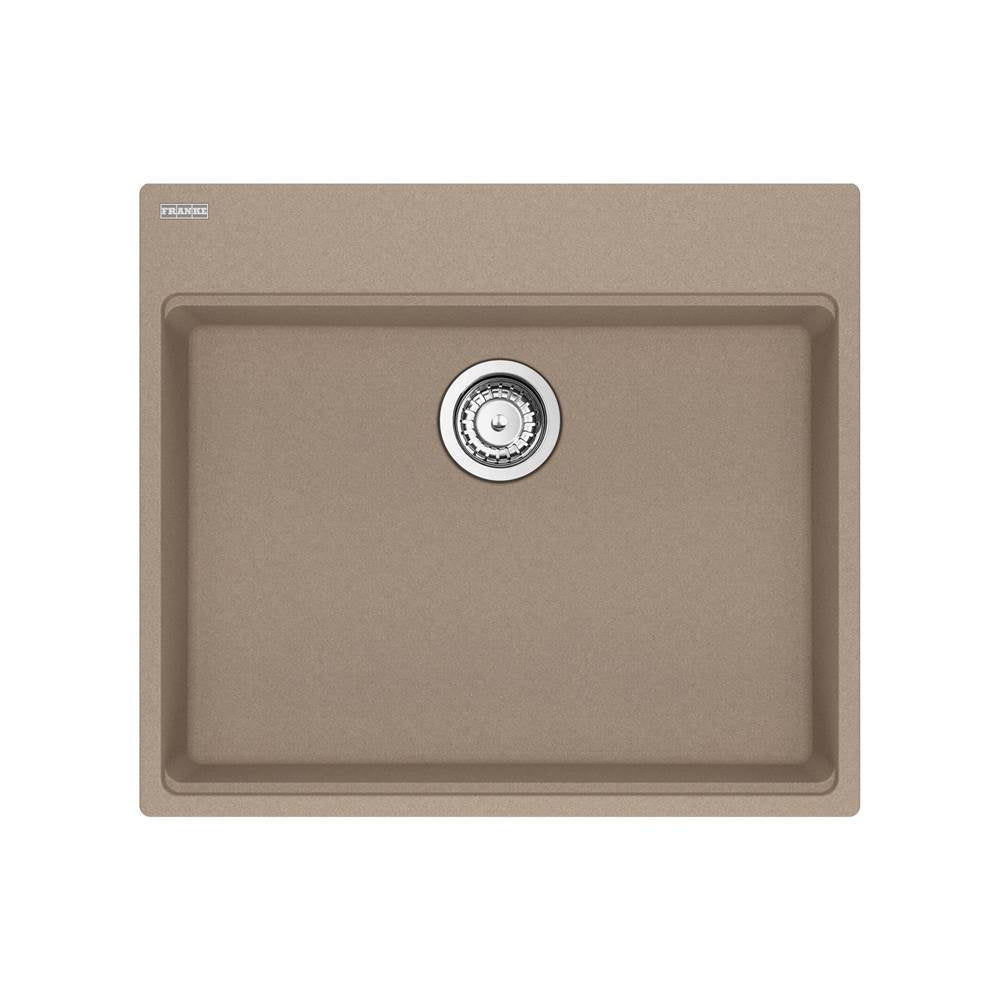 Franke - Maris Topmount 25-in x 22-in Granite ADA Single Bowl Kitchen Sink in Oyster - Oyster