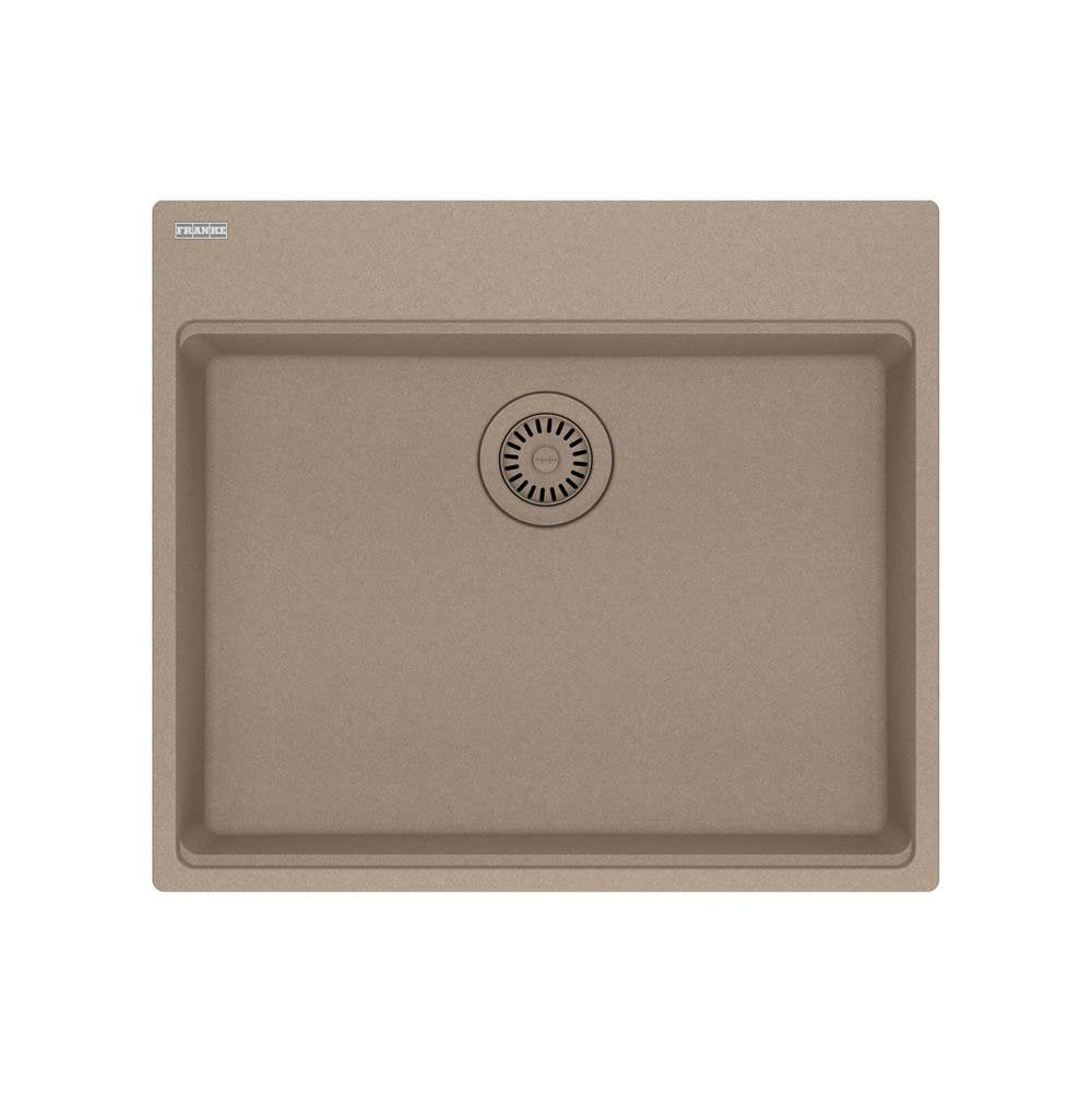 Franke - Maris Topmount 25-in x 22-in Granite ADA Single Bowl Kitchen Sink in Oyster - Oyster