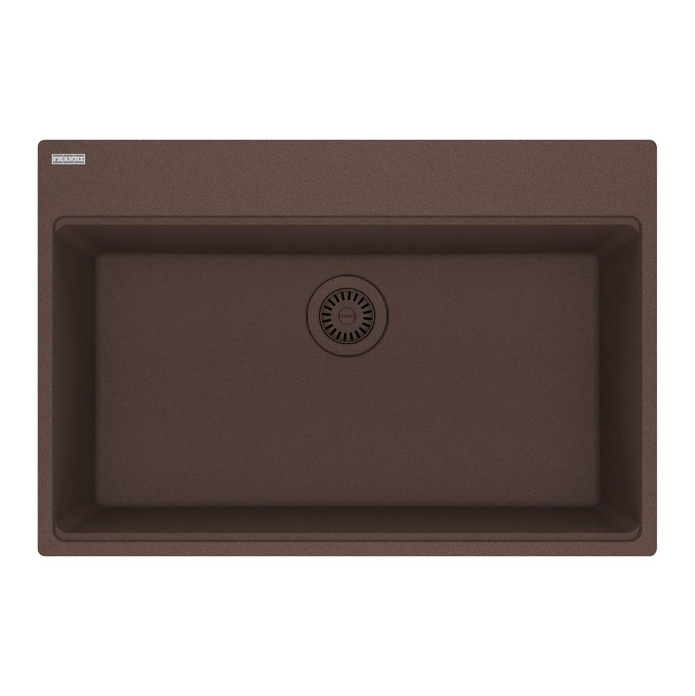 Franke - Maris Topmount 31-in x 20.88-in Granite Single Bowl Kitchen Sink in Mocha - Mocha